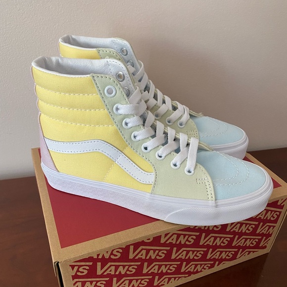 Vans Sk8-Hi Pastel Color Bock Sneaker Womens Size 7 - Picture 4 of 6
